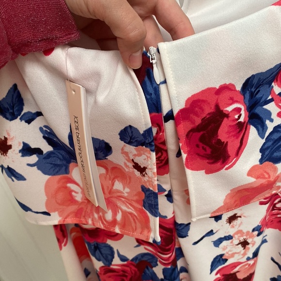 🔆AQUA🔆 NWT strapless floral dress - Picture 5 of 5